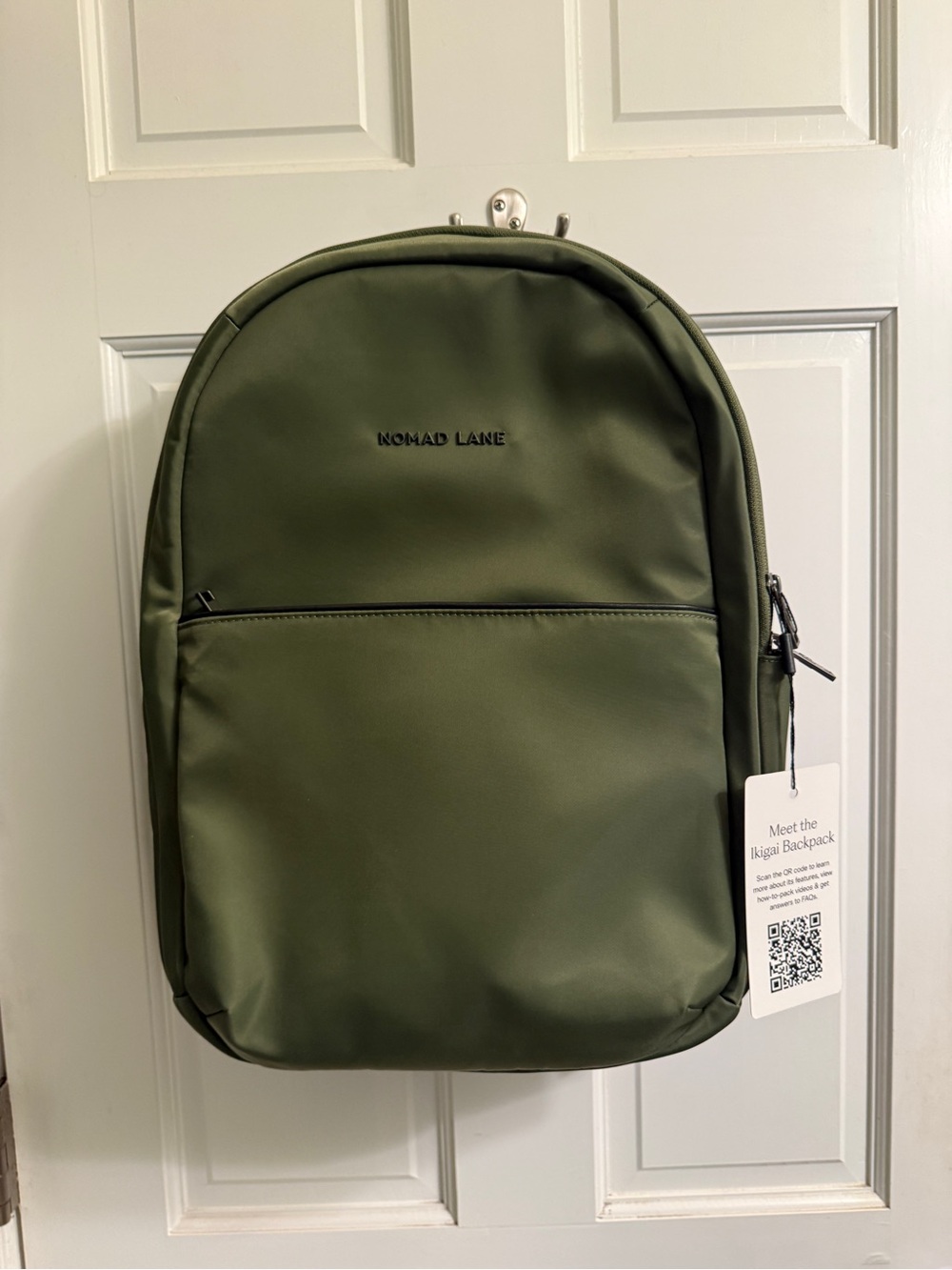 Nomad Lane Ikigai Verde Olive Green Backpack NWT